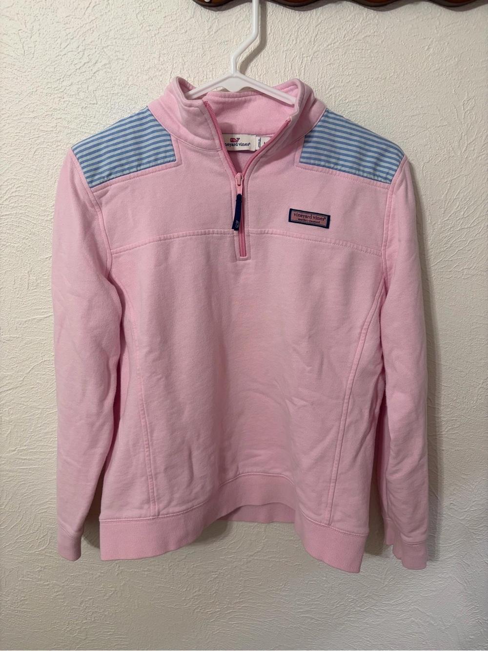 Vineyard Vines Pink Quarter-Zip Shep Shirt Pullover